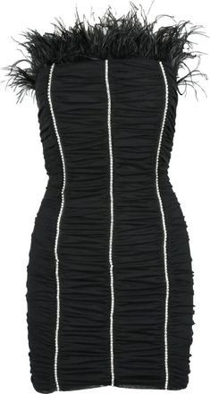Patrizia Pepe Strapless Mini Dress with Ruched Detailing