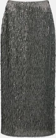 Erdem Gonna a tubino a vita alta con paillettes