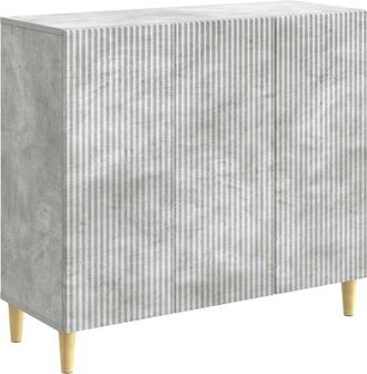 vidaXL Aparador Gris Hormig&oacute;n 89 X 34,5 X 80 Cm Madera De Ingenier&iacute;a Vidaxl
