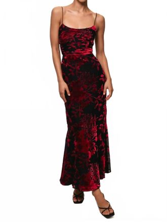 Hutch Tylia Dress In Black Pink Chinoiserie Bouquet