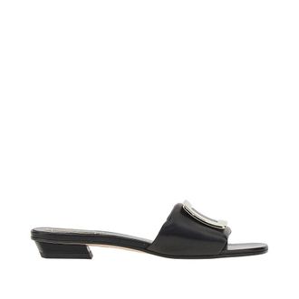 Roger Vivier VivChoc buckle nappa leather slides Woman 36