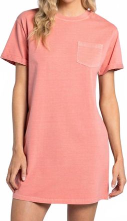 Thread & Supply Catherine T-Shirt Dress In Washed Coral