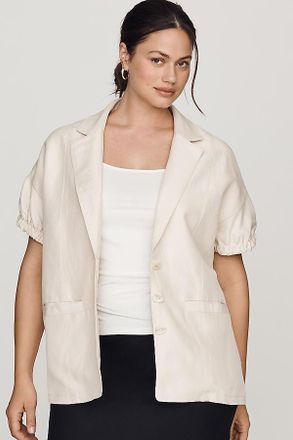 Maeve Puff-Sleeve Blazer Jacket