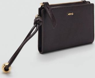 Mango Portafoglio piccolo mini perline cioccolato - Donna - Taglia unica - MANGO