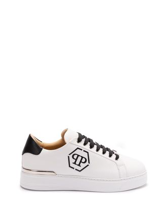 【関税&送料込】Philipp Plein Sneakers White PHILIPP PLEIN 🇮🇹 MEN'S FASHION WHITE LEATHER COMFORT