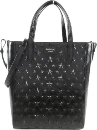 Jimmy Choo London Pre-owned Pegasinsfva Patent Shoulder Bag - Dames - Vintage Shopper - Zwart - ONE Size - Leer - Vintage