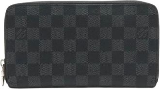 Louis Vuitton Pre-owned Wallets, female, Black, Size: ONE SIZE Pre-owned Damier Graphite Zippy Organizer Travel Case Wallet
