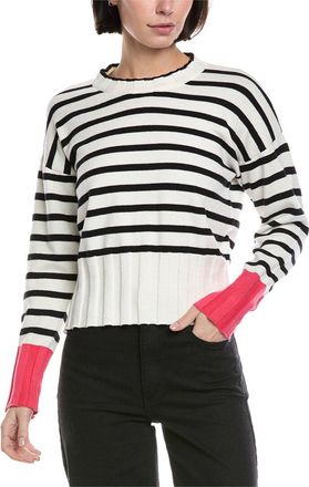 Brodie Contrast Stripe Cashmere-Blend Sweater
