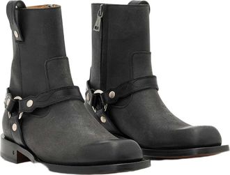 John Varvatos Broome Harness Boot in Black at Nordstrom, Size 10.5