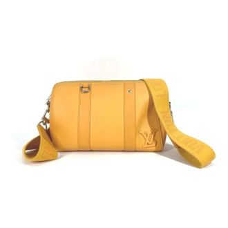 Louis Vuitton Tweedehands leren Louis Vuitton tassen - Heren - Pre-owned - Geel - Maat: ONE Size Leer