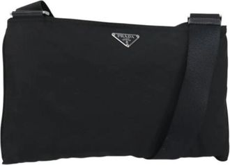 Prada Pre-owned Nylon Cross Body Bag - Dames - Vintage Schoudertas - Zwart - ONE Size - Nylon - Vintage
