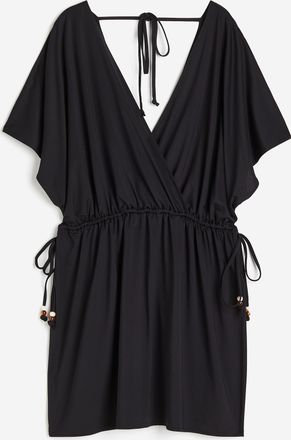 H&M Strandkleid mit V-Ausschnitt - Schwarz