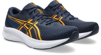 Asics Laufschuh ASICS PATRIOT 14, Herren, Gr. 42,5, midnight, yamabuki, Synthetik, Schuhe Laufschuh, atmungsaktives Mesh-Obermaterial, Energiegeladene Mitte