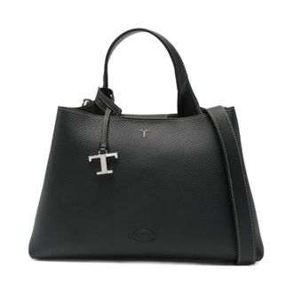 Tod's Tods, Handbags, female, Black, Size: ONE SIZE Small leather tote bag
