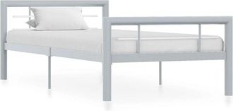 vidaXL Giroletto Grigio e Bianco in Metallo 100x200 cm - Vidaxl