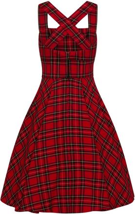 Hell Bunny Irvine Pinafore Dress Red