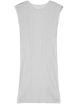Pleats Please Issey Miyake pliss&eacute;-effect mini dress - Grey