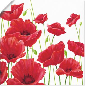 Artland Wandbild »Rote Mohnblumen I« Blumen 1 Stk. tlg. als Alubild, Outdoorbild, Leinwandbild, Poster, Wandaufkleber
