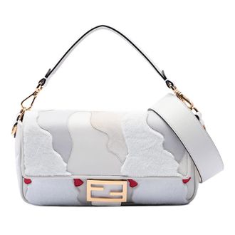 Fendi Pre-owned Fendi Nappa and Mink Fur Faces Baguette Satchel Ladies 1WHOJVHL6WAA1T4O