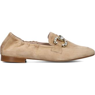 Stefano Lauran Schoenen, Dames, Beige, 38 EU, Su&egrave;de, Beige Su&egrave;de Instappers met Horsbit Element