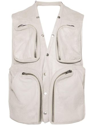 Rick Owens Gilet con scollo a V - Grigio