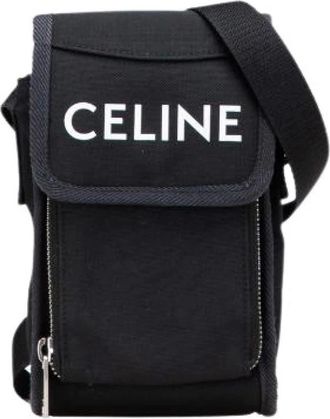 Celine Pre-owned Cross Body Bags, female, Black, Size: ONE SIZE Pre-owned Vintage Canvas Crossbody Bag