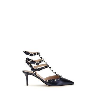 Valentino Garavani Blue Calf Leather Bos Taurus High Heel Womens Pumps