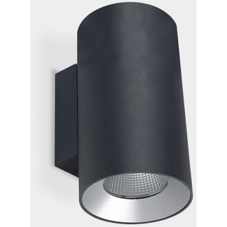 Leds - C4 Leds C4 Cosmos Aplique De Pared &oslash;168 Doble Emisi&oacute;n Exterior Led Up Down Light Large Urban Grey Ip55 Ik 4000k