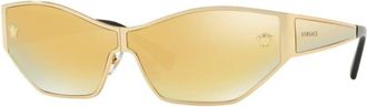 Versace Brown Mirror Gold Butterfly Ladies Sunglasses VE2205 10027P 67