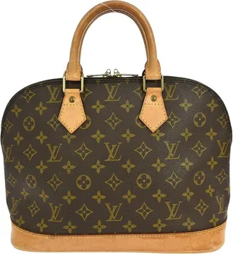 Louis Vuitton Alma Handbag Monogram Canvas Brown Canvas Handbag (Pre-Owned)