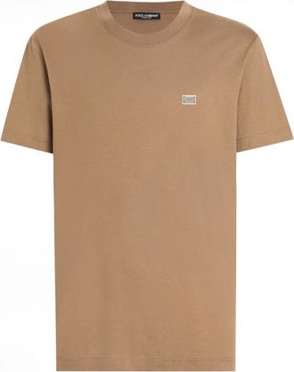 Dolce & Gabbana T-Shirts, male, Brown, Size: 3XL Stylish Graphic Tee Shirt