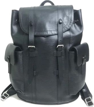 Louis Vuitton Tweedehands leren Louis Vuitton tassen - Heren - Vintage Rugzakken - Zwart - ONE Size - Leer - Vintage