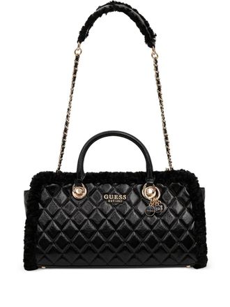 Guess Co quilted-pattern tote bag - Black