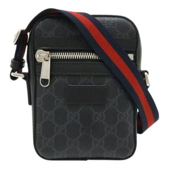 Gucci Pre-owned Vintage Messenger Bag - Heren - Pre-owned - Zwart - Maat: ONE Size Leer