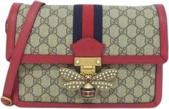 Gucci Pre-owned Cross Body Bags, female, Beige, Size: ONE SIZE Pre-owned Vintage Shoulder Bag