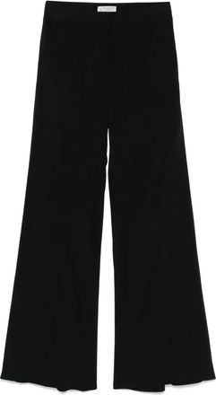 Alberto Biani Pantaloni a palazzo in crêpe - Nero