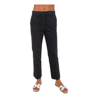 Marella Dames, Broeken, Blauw, Maat: XS Katoen