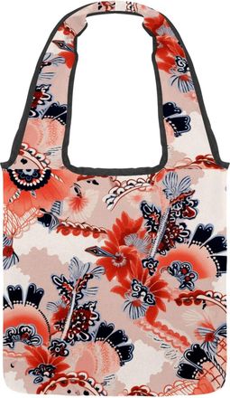 Generic 871129_4 Reversible Canvas Shoulder Tote - Double-Sided Print, 12oz Cotton, 27cm Drop, Fold-Flat Bag for Travel, Shopping, Street Outings