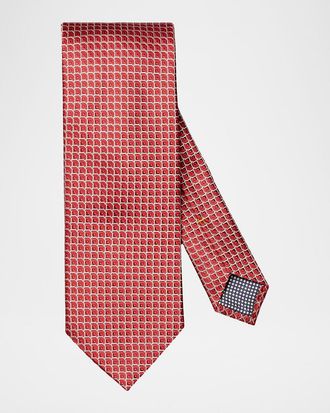 Eton Men & apos;s Geometric Silk Tie