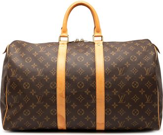 Louis Vuitton Pre-owned Womens Monogram Keepall 45 - Tan Textile - One Size