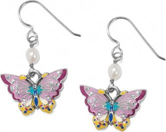 Brighton Kyoto In Bloom Petite Butterfly Dangle Wire Earrings In Multi