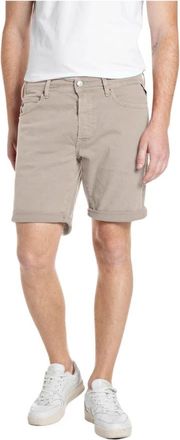 Replay Korte Broeken, Heren, Beige, W32, Katoen, Bermuda Tapered Fit Rbj. 981