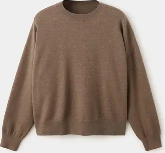 Mango Pullover oversize girocollo marrone medio - Donna - XXS - MANGO