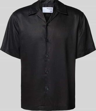Selected Regular Fit Freizeithemd aus Lyocell-Leinen-Mix Modell REGNOA in Black, Größe XXL