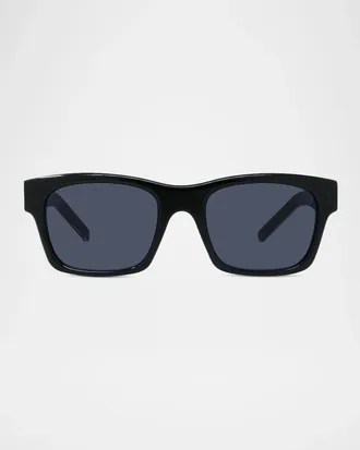 Givenchy Men & apos;s Day Acetate-Nylon Rectangular Sunglasses