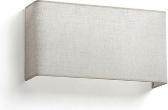 Faro Barcelona Faro Otton Rectangle Horizontal Linen Wall Lamp 2L