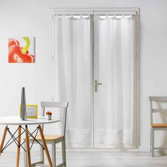 Douceur d'Int&eacute;rieur Douceur dInt&eacute;rieur Salina Tendaggio Fiocco Con Passanti, Bianco, 2 x 70 x 200 CM