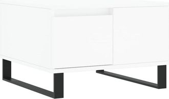 vidaXL Vidaxl - Mesa de centro madera contrachapada blanco 55x55x36,5 cm