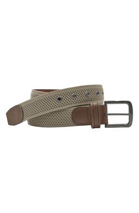 Johnston & Murphy Amherst Engineered Knit Belt in Taupe at Nordstrom, Size 34