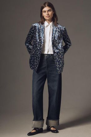 Maeve The Tessie Blazer by Maeve: Velvet Edition Jacket